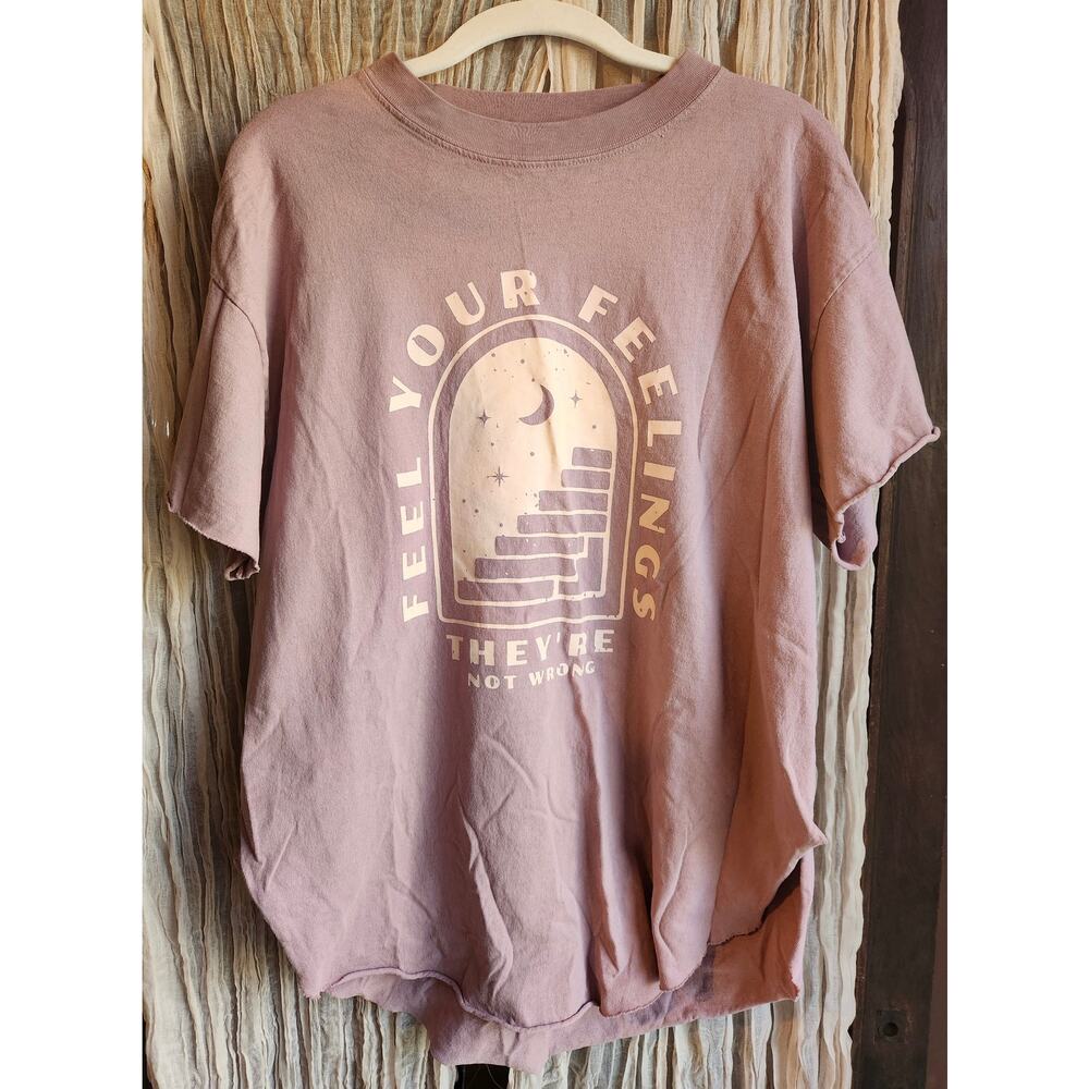 Feel Your Feelings Distressed T Shirt